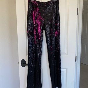 Fun sequin holiday pants